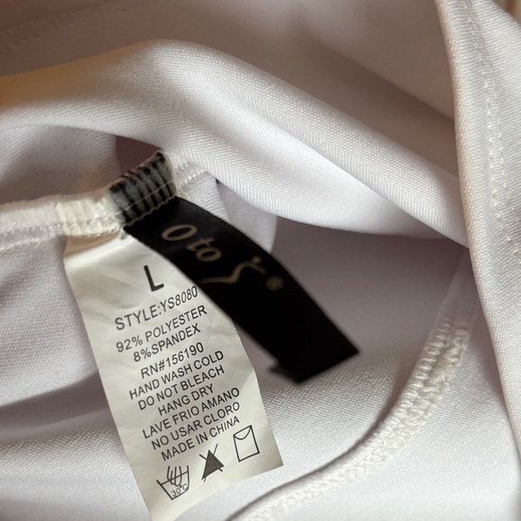 White Racerback Workout Tank Top - Picture 2 of 3